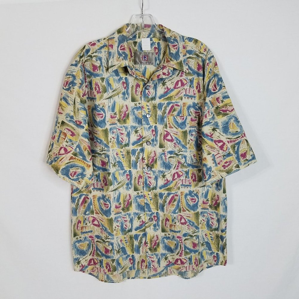 Vintage‎ The Territory Ahead Mens Hawaiian Shirt